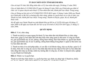 Quyết định 07/QĐ-UBND 2010 chức năng tổ chức Thanh tra tỉnh Khánh Hòa