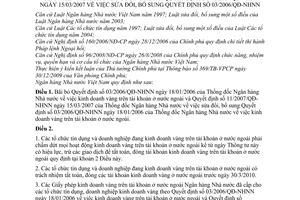 Thông tư 01/2010/TT-NHNN bãi bỏ Quyết định 03/2006/QĐ-NHNN kinh doanh vàng trên tài khoản ở nước ngoài