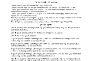 Quyết định 01/2010/QĐ-UBND  Quy chế tổ chức hoạt động Ban Quản lý Khu kinh tế tỉnh Bình Phước