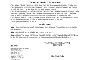 Quyết định 03/2010/QĐ-UBND bầu cử Trưởng khóm, ấp trên địa bàn tỉnh An Giang