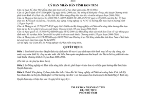 Quyết định 01/2010/QĐ-UBND định mức hỗ trợ danh mục hỗ trợ cây trồng, vật nuôi