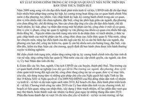 Chỉ thị 02/2010/CT-UBND chỉ đạo điều hành kỷ cương, kỷ luật hành chính