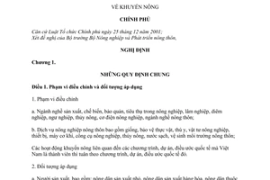 Nghị định 02/2010/NĐ-CP khuyến nông