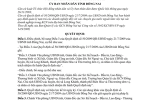 Quyết định 01/2010/QĐ-UBND điều chỉnh Quyết định 50/2009/QĐ-UBND quản lý tạm trú các doanh nghiệp các chuyên gia nước ngoài
