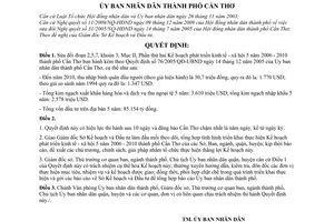 Quyết định 02/2010/QĐ-UBND sửa đổi Quyết định 76/2005/QĐ-UBND Kế hoạch phát triển kinh tế - xã hội 5 năm 2006 - 2010
