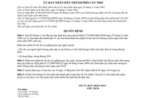 Quyết định 01/2010/QĐ-UBND sửa đổi Quyết định 79/2006/QĐ-UBND định mức phân bổ dự toán chi thường xuyên ngân sách nhà nước năm 2007