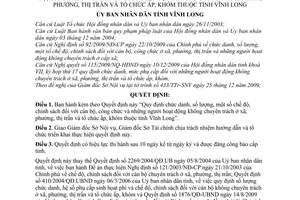 Quyết định 01/2010/QĐ-UBND  chức danh, số lượng, chế độ, chính sách cán bộ, công chức những người hoạt động không chuyên trách