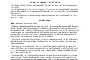 Quyết định 02/2010/QĐ-UBND  tuyển sinh Chương trình đào tạo sau đại học