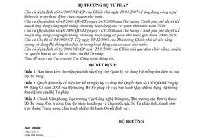 Quyết định 290/QĐ-BTP Quy chế Quản lý, sử dụng Hệ thống thư điện tử