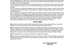 Quyết định 05/2010/QĐ-UBND trình tự, thủ tục giải quyết hồ sơ hành chính