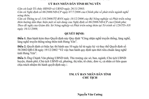 Quyết định 02/2010/QĐ-UBND nghề truyền thống, nghề truyền thống