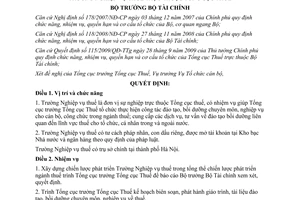 Quyết định 99/QĐ-BTC năm 2010 chức năng nhiệm vụ quyền hạn cơ cấu Trường