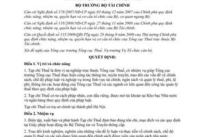 Quyết định 96/QĐ-BTC năm 2010 chức năng nhiệm vụ quyền hạn cơ cấu Tạp chí Thuế