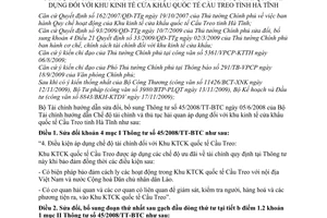 Thông tư 07/2010/TT-BTC sửa đổi Thông tư 45/2008/TT-BTC hướng dẫn chế độ tài chính thủ tục hải quan khu kinh tế cửa khẩu quốc tế Cầu Treo