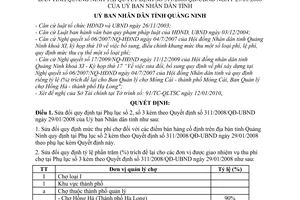 Quyết định 132/2010/QĐ-UBND sửa đổi Quyết định 311/2008/QĐ-UBND phí chợ trên địa bàn tỉnh Quảng Ninh tại