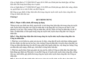 Thông tư 03/2010/TT-BCA thực hiện dân chủ tuyển sinh tuyển chọn công dân vào Công an nhân dân