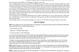 Quyết định 01/2010/QĐ-UBND mức thu, nộp, chế độ quản lý sử dụng phí vào cổng tham quan tại Khu di tích Dinh III (Dinh Bảo Đại), thành phố Đà Lạt