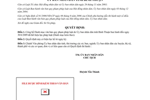 Quyết định 142/QĐ-UBND năm 2010 công bố danh mục văn bản hết hiệu lực Bình Thuận