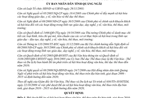 Quyết định 09/QĐ-UBND năm 2010 xã hội hóa văn hóa thể thao 2010 2015 Quảng Ngãi