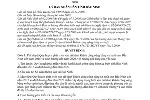 Quyết định 06/2010/QĐ-UBND phê duyệt Quy hoạch phát triển vận tải hành khách công cộng bằng xe buýt tỉnh Bắc Ninh đến năm 2015 định hướng đến năm 2020