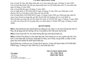 Quyết định 03/2010/QĐ-UBND bảng giá cây trồng vật nuôi trên địa bàn tỉnh Cà Mau