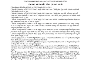 Quyết định 03/2010/QĐ-UBND sửa đổi Quyết định 220/2008/QĐ-UBND  thu ph&#237; cấp quyền sử dụng đất tr&#234;n địa b&#224;n tỉnh Quảng Ng&#227;i