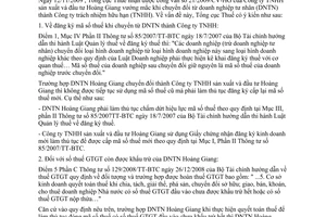 Công văn 42/TCT-KK chuyển đổi doanh nghiệp tư nhân