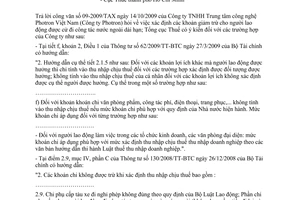 Công văn 85/TCT-TNCN hính sách thuế thu nhập cá nhân