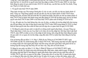 Công văn 90/TCT-TNCN quyết toán thuế thu nhập cá nhân đăng ký người phụ thuộc năm 2010