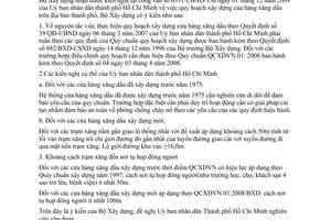 Công văn 55/BXD-KHCN quy hoạch xây dựng cửa hàng xăng dầu trên địa bàn thành phố