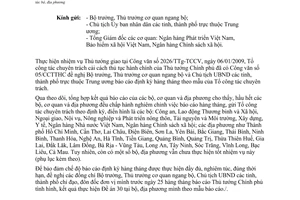 Công văn 18/CCTTHC tình hình báo cáo định kỳ các Tổ công tác bộ, địa phương