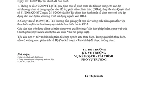 Công văn 124/LĐTBXH-KHTC thông báo văn bản mới