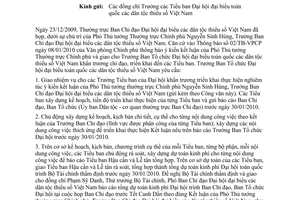 Công văn 01/BTC-NDVK triển khai thực hiện ý kiến kết luận Phó Thủ tướng Thường trực Nguyễn Sinh Hùng