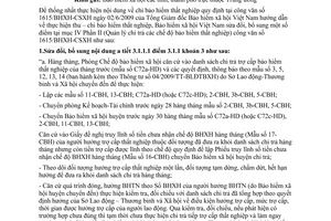 Công văn 116/BHXH-CSXH sửa đổi Công văn 1615/BHXH-CSXH hướng dẫn thực hiện thu – chi bảo hiểm thất nghiệp