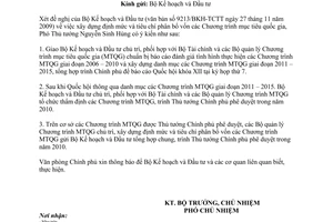 Công văn 374/VPCP-KGVX xây dựng định mức tiêu chí phân bổ vốn các Chương trình mục tiêu quốc gia