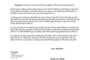 Công văn 79/XD-CĐ thực hiện Thông tư quy định chi tiết lập Hồ sơ mời thầu xây lắp