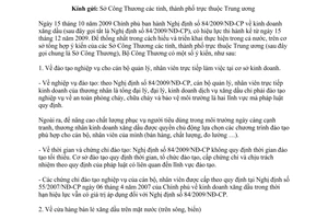 Công văn 0917/BCT-TTTN thực hiện Nghị định 84/2009/NĐ-CP kinh doanh xăng dầu