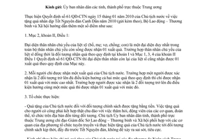 Công văn 222/LĐTBXH-NCC hướng dẫn tặng quà Chủ tịch nước nhân dịp Tết Nguyên đán Canh Dần 2010