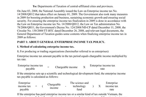 Official Dispatch No. 353/TCT-CS, Guiding the finalization of enterprise income