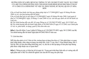 Thông tư 16/2010/TT-BTC hướng dẫn sửa đổiThông tư 120/2002/TT-BTC