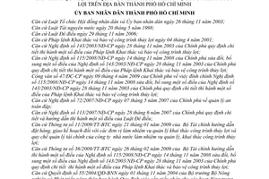 Quyết định 08/2010/QĐ-UBND quản lý khai thác bảo vệ công trình thủy lợi trên địa bàn thành phố Hồ Chí Minh