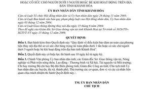 Quyết định 06/2010/QĐ-UBND điều kiện bảo đảm an toàn phương tiện thủy nội địa thô sơ có sức chở hàng trọng tải toàn phần dưới