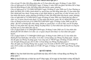 Quyết định 01/2010/QĐ-UBND Quy chế tổ chức hoạt động Phòng tư pháp quận 3