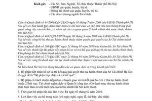 Thông báo 442/TB-STC khai trương bộ phận tiếp hồ sơ trả kết quả giải quyết thủ tục hành chính