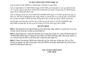 Quyết định 16/2010/QĐ-UBND chức năng nhiệm vụ quyền hạn cơ cấu Sở Giáo dục