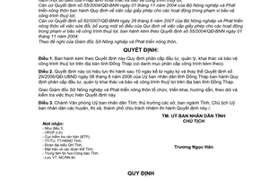 Quyết định 04/2010/QĐ-UBND phân cấp đầu tư, quản lý, khai thác bảo vệ công trình thuỷ lợi trên địa bàn tỉnh Đồng Tháp