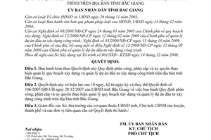 Quyết định 12/2010/QĐ-UBND phân công, phân cấp ủy quyền thự