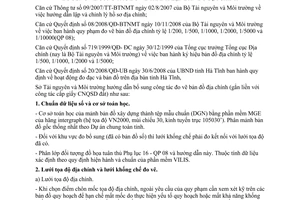 Hướng dẫn 192/HD-STNMT 2010 bổ sung công tác đo vẽ bản đồ địa chính tỉnh Hà Tĩnh