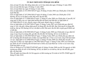 Quyết định 02/2010/QĐ-UBND chính sách bồi thường, hỗ trợ  tái định cư khi Nhà nước thu hồi đất trên địa bàn tỉnh Quảng Bình