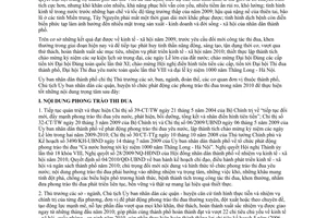 Chỉ thị 05/CT-UBND  tổ chức phát động phong trào thi đua yêu nước năm 2010